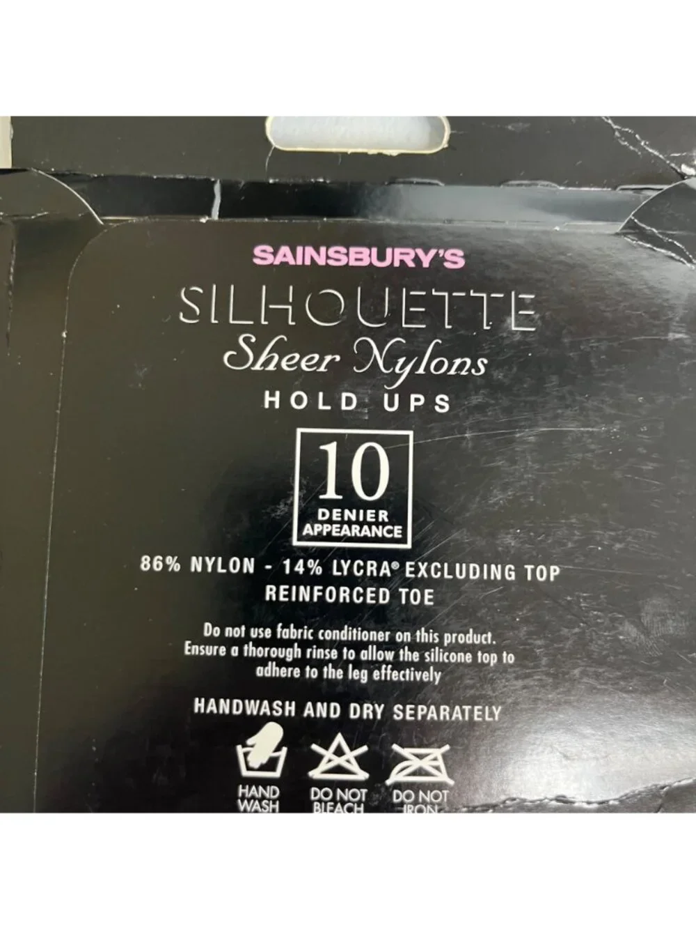 Sainsburys Silhouette Sheer‎ Nylons Hold Ups10 Denier Chiffon Medium New